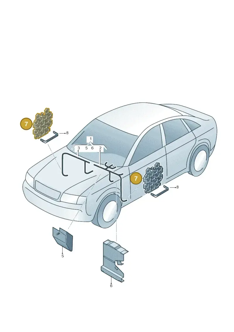 8D0937545D — Audi RS6 qu. (2003-2004) diagram 260971900, position 7