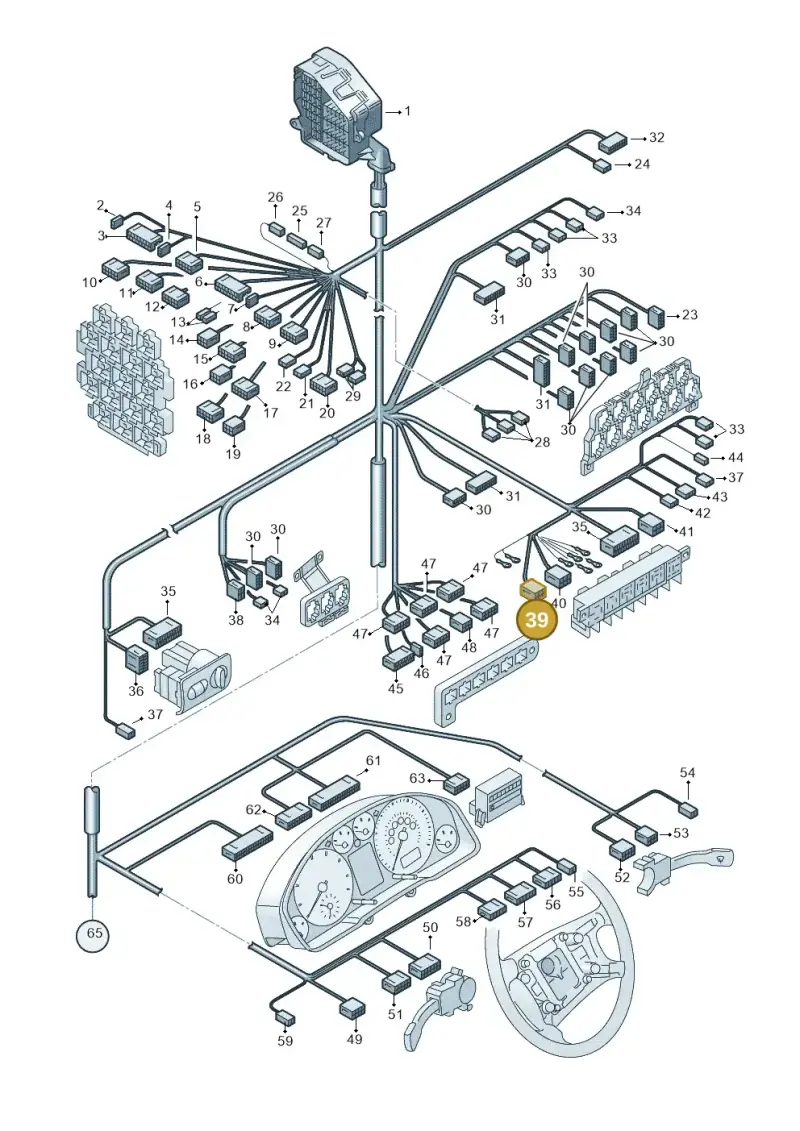 8D0937731 — Audi RS6 qu. (2003-2004) diagram 260971920, position 39