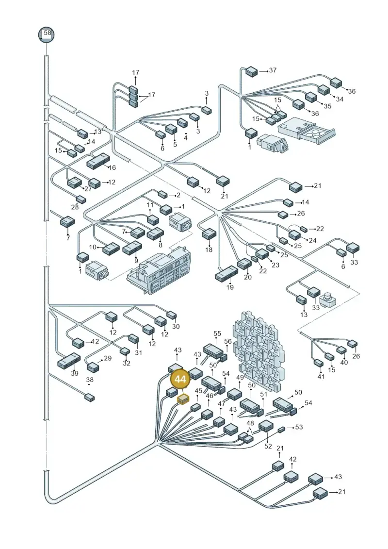 8D0937731 — Audi RS6 qu. (2003-2004) diagram 260971940, position 44