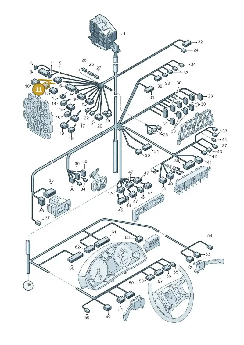 8D0937733 — Audi RS6 qu. (2003-2004) diagram 260971920, position 11