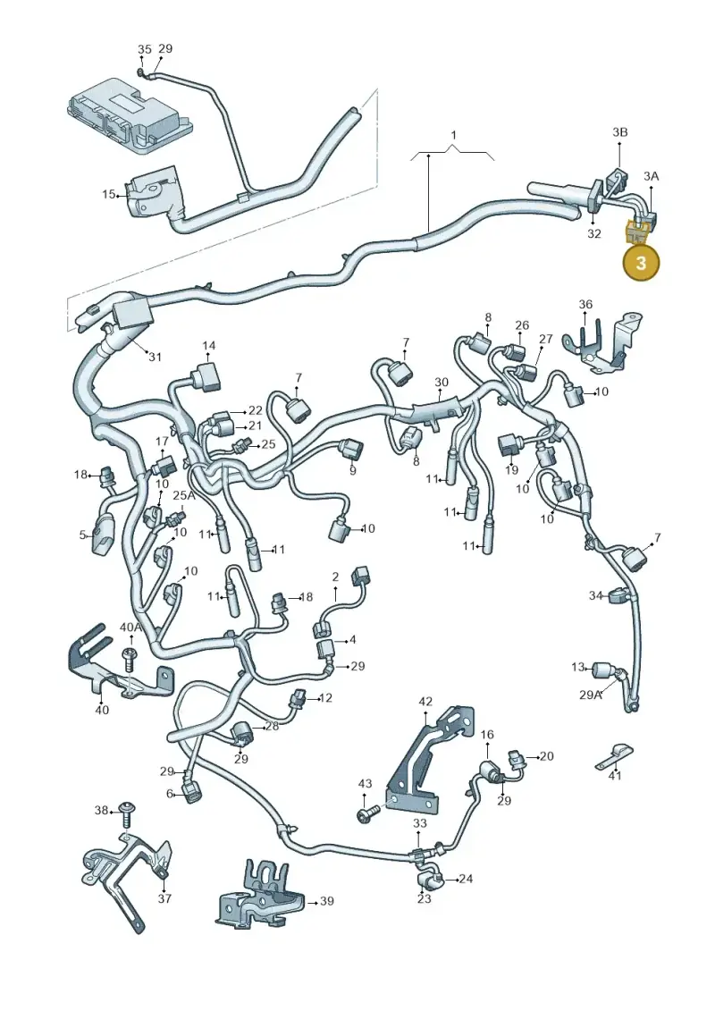 8D0937733 — Audi Q7 qu. 3.0 TDI (2009-2015) diagram 675971120, position 3