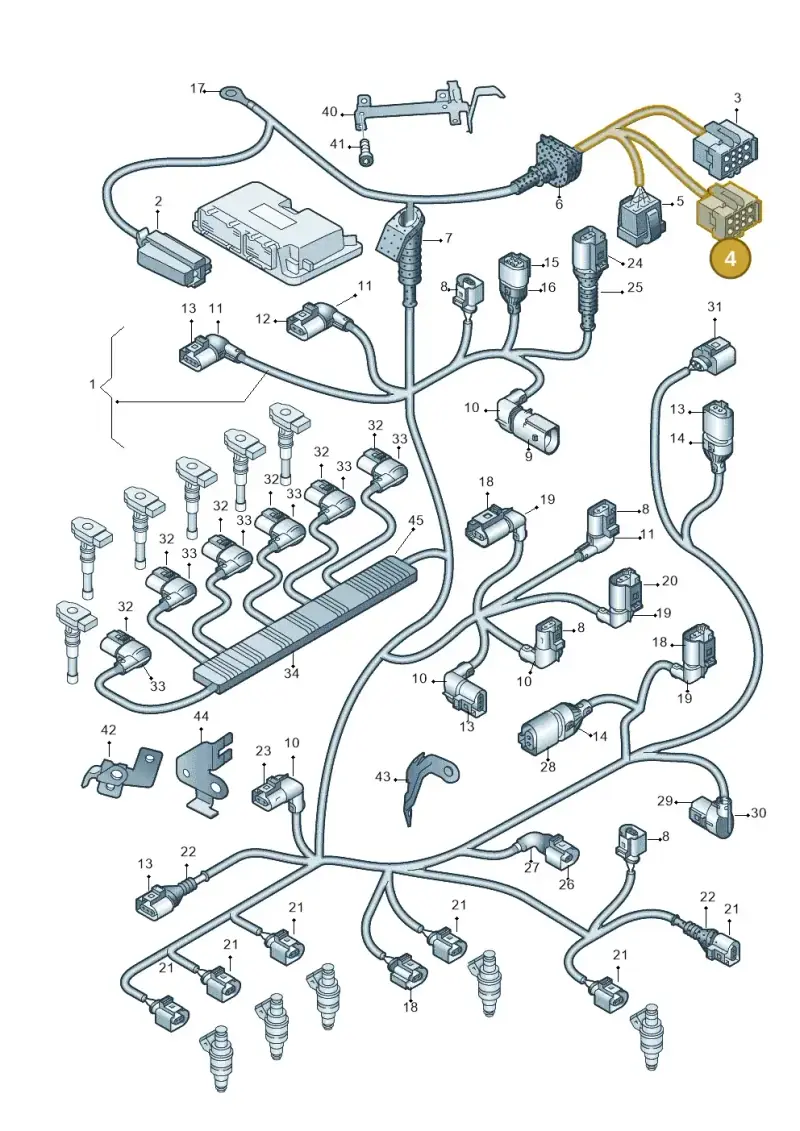 8D0937733B — Audi Q7                07> (2006-) diagram 493971300, position 4