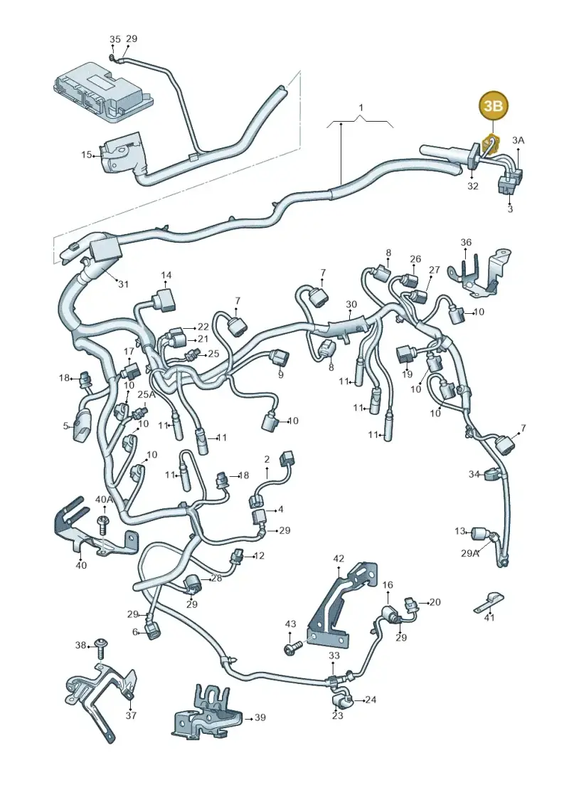 8D0937733B — Audi Q7 qu. 3.0 TDI (2009-2015) diagram 675971120, position 3B