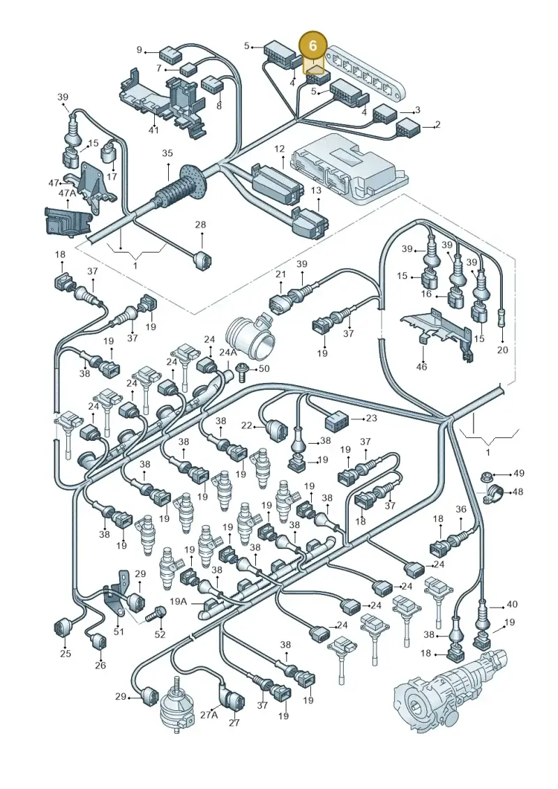 8D0937733D — Audi RS6 qu. (2003-2004) diagram 260971600, position 6