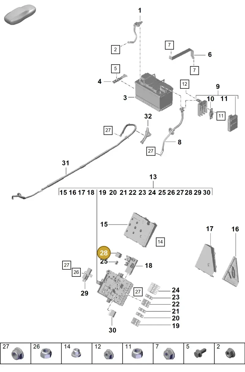 8D0951253 — Porsche Boxster Spyder (2019-2020) diagram p55902060, position 28
