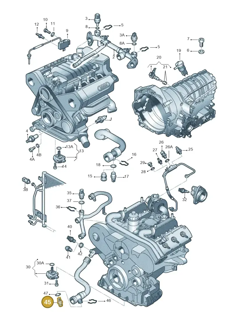 8D0959481B — Audi A4/S4/Av./qu. (2001-2004) diagram 260919700, position 45