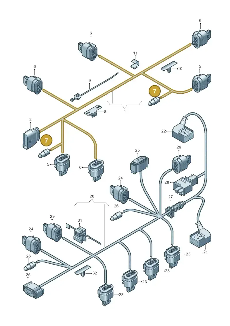 8D0971273 — Audi RS7 Sportback (2013-2018) diagram 711972300, position 7
