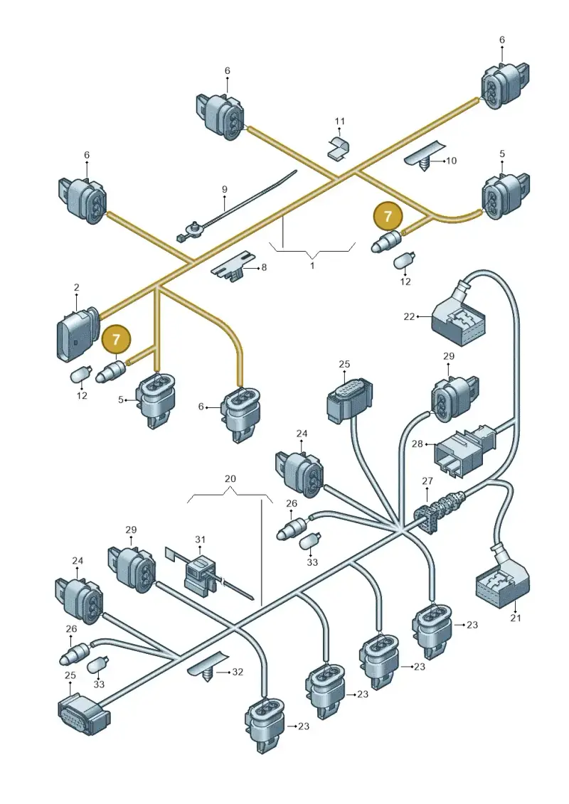 8D0971273 — Audi A7 Sportback (2014-2018) diagram 788972300, position 7