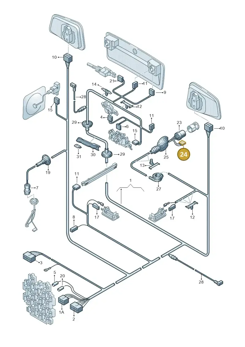 8D0971701 — Audi RS6 qu. (2003-2004) diagram 260972820, position 24