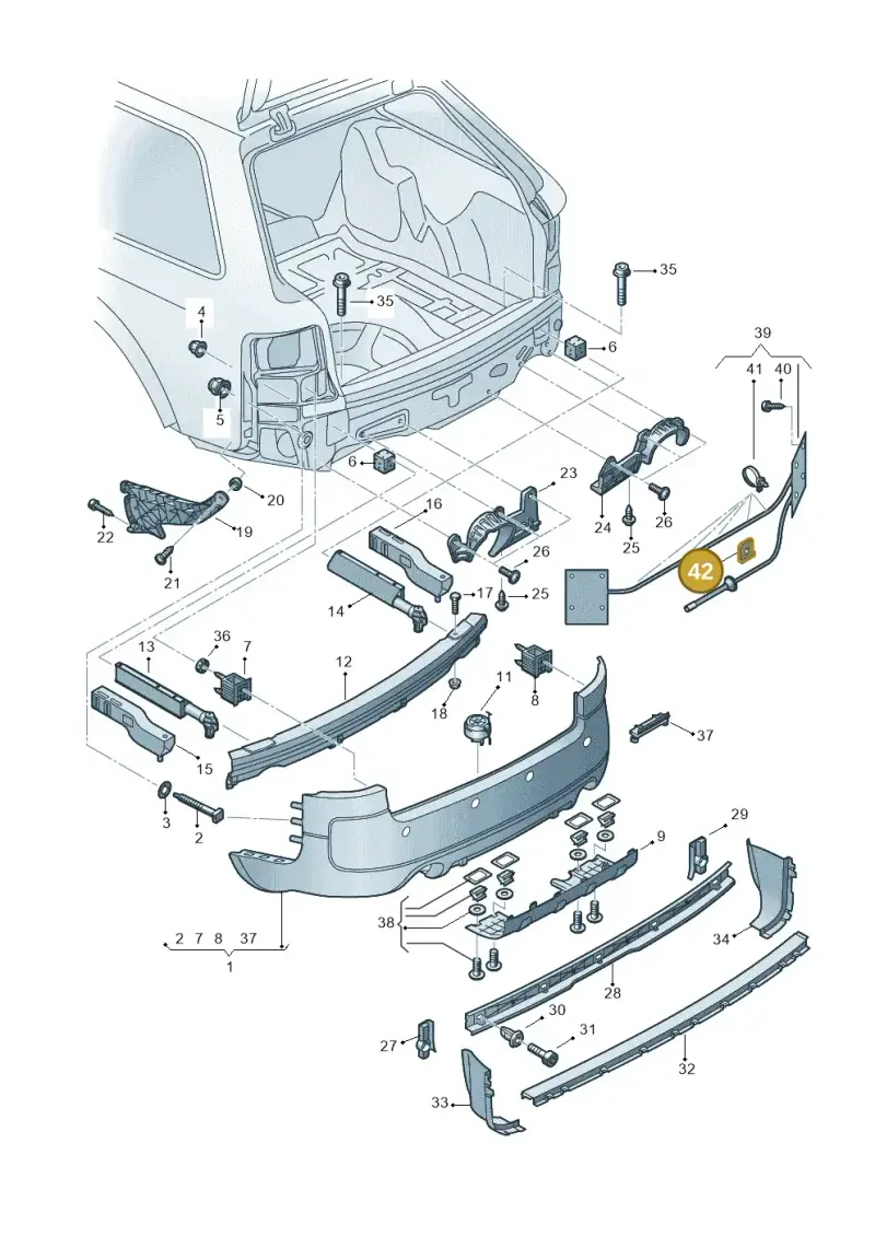 8D0971847G — Audi A6 Allroad qu. (2000-2005) diagram 247807500, position 42