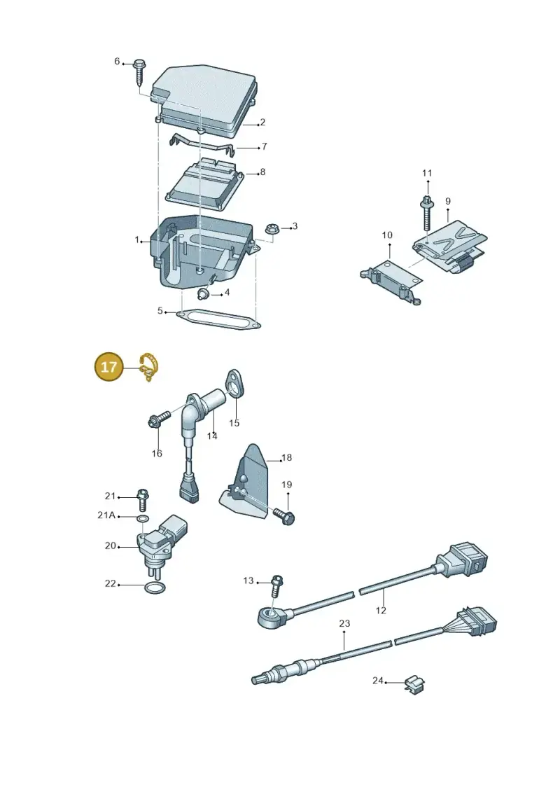 8D0971847G — Audi A6/Wagon/quattro (2001-2004) diagram 264906000, position 17