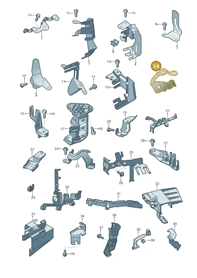 8D0971847J — Audi A7 Sportback (2014-2018) diagram 788971000, position 14