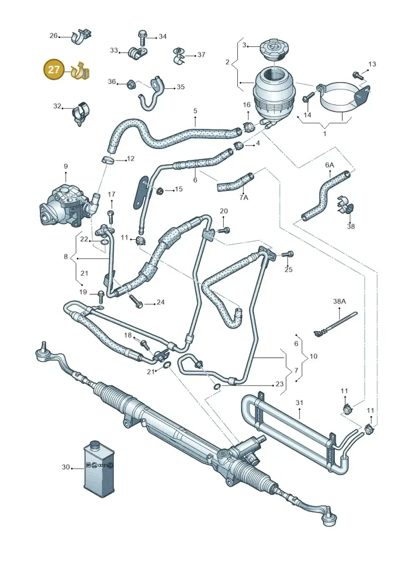 8D0971850C — Audi Q5 qu. 2.0 (2009-2018) diagram 620422700, position 27