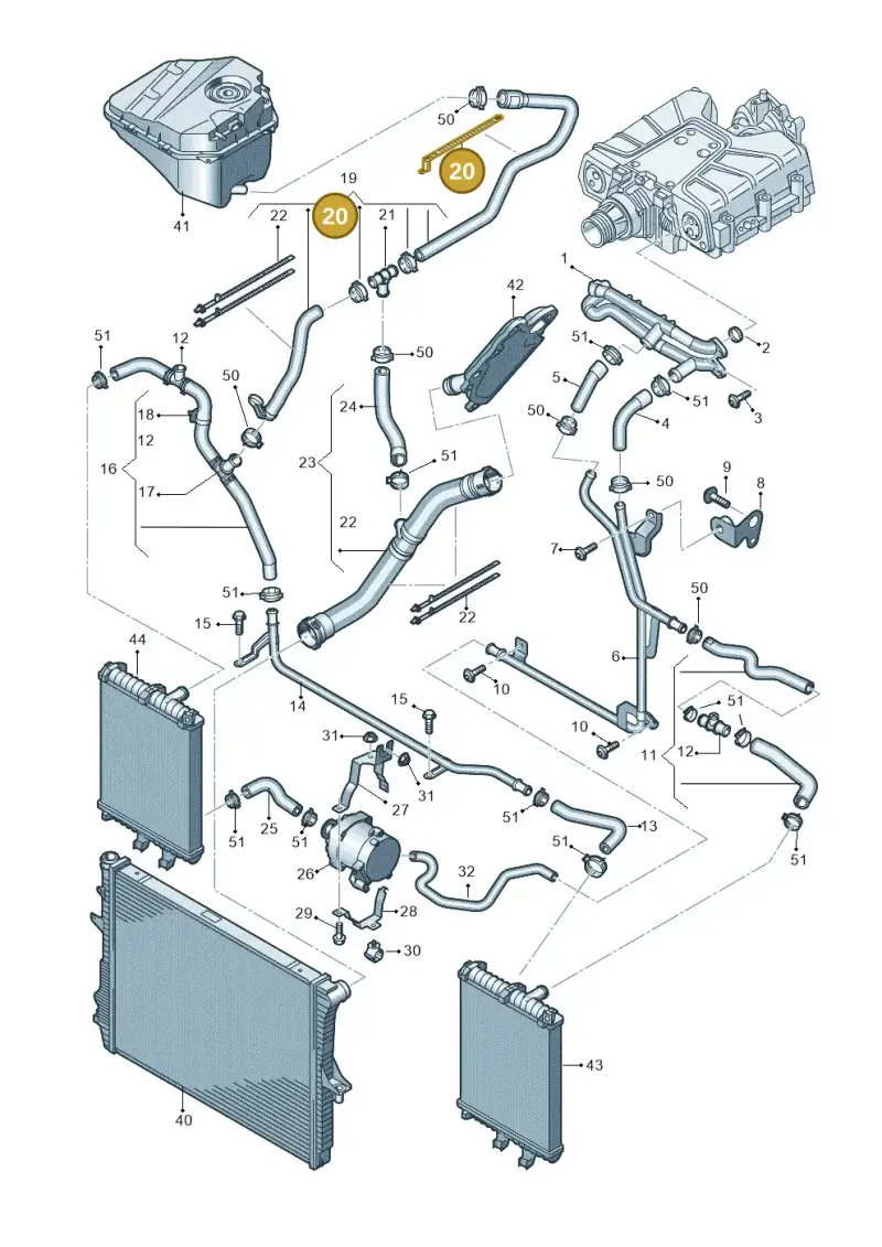 8D0971850C — Audi Q7 qu. 3.0 TDI (2009-2015) diagram 675121460, position 20