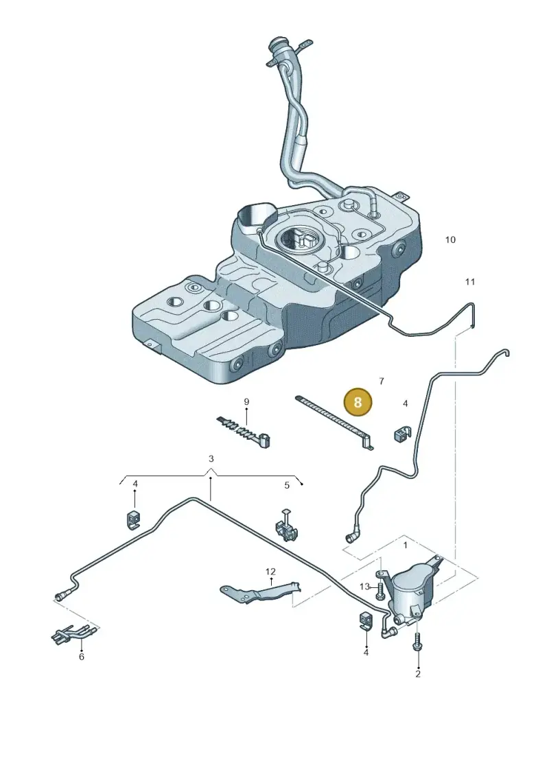 8D0971850C — Audi Q5 qu. 2.0 TDI (2012-2017) diagram 647201900, position 8