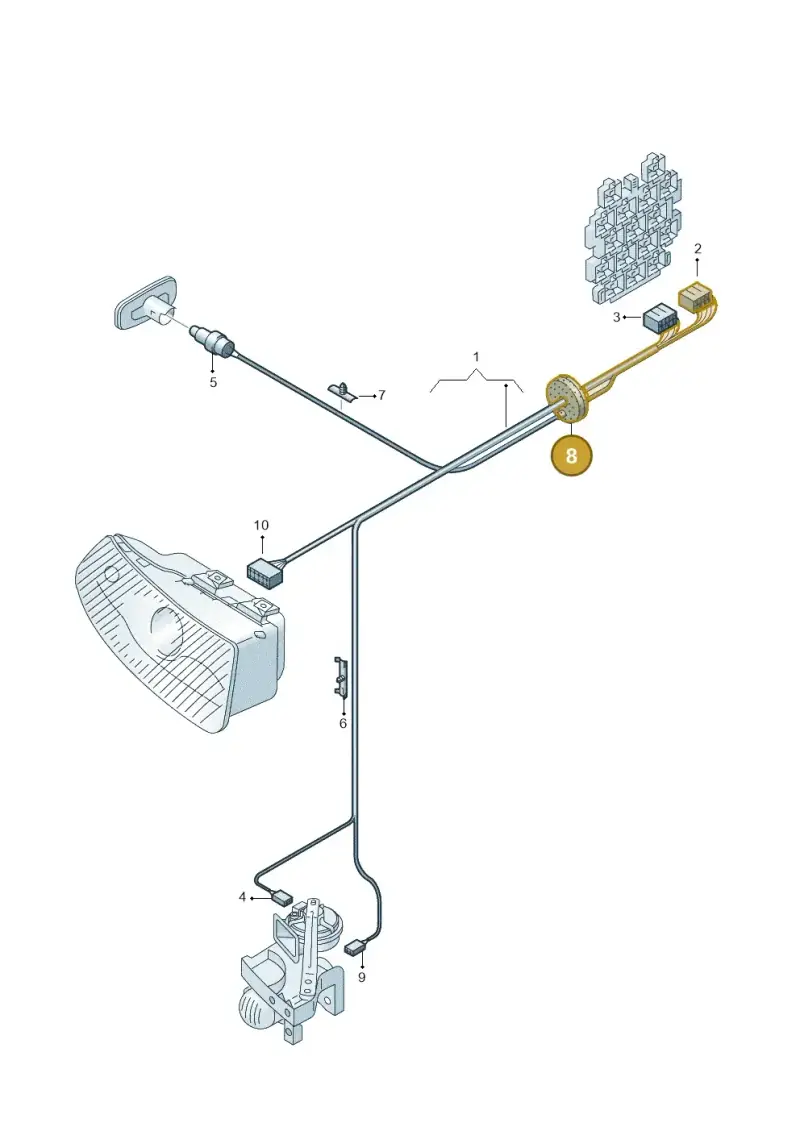 8D0971871 — Audi RS6 qu. (2003-2004) diagram 260971260, position 8