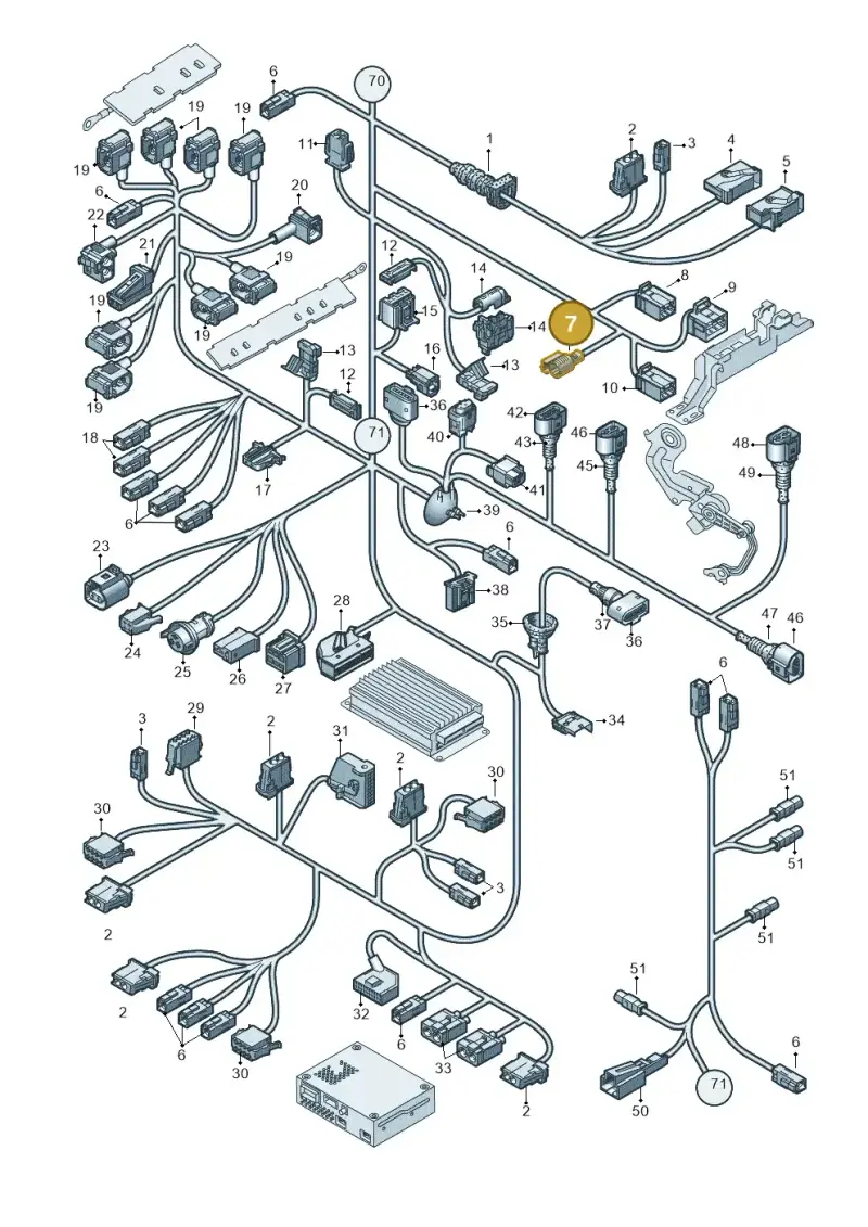 8D0971969 — Audi RS6 Avant qu.5.0 (2007-2010) diagram 448971830, position 7