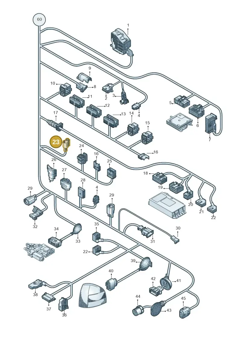 8D0971969 — Audi RS4 Cabrio qu.    08> (2007-) diagram 492971810, position 23