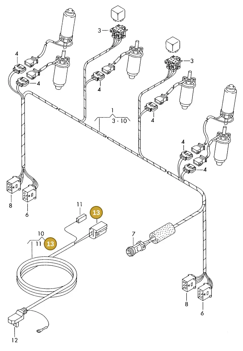 8D0971974 — Audi A8 quattro (1999-2002) diagram 152972360, position 13