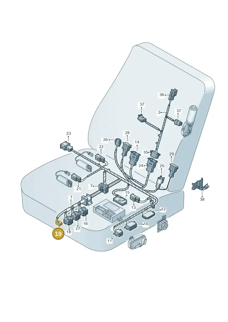 8D0971974 — Audi RS4 Cabrio qu.    08> (2007-) diagram 249972280, position 19