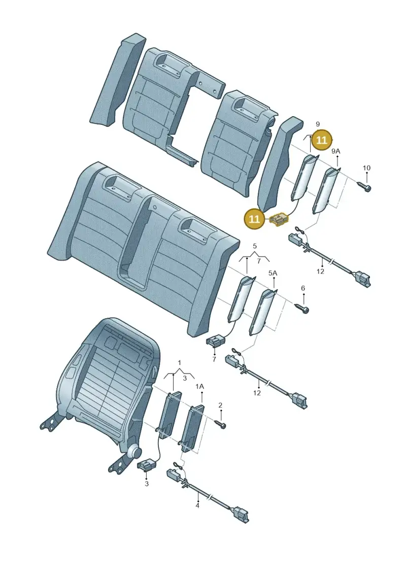 8D0971974 — Audi RS6 qu. (2003-2004) diagram 260880200, position 11