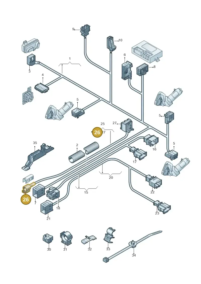 8D0971974 — Audi A6/S6/Avant/qu.   05> (2004-) diagram 448972100, position 26
