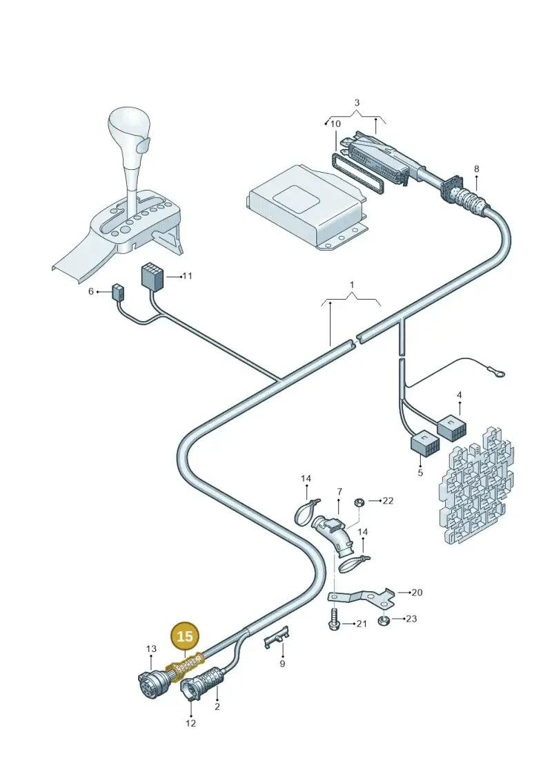8D0972525 — Audi RS6 qu. (2003-2004) diagram 260972180, position 15