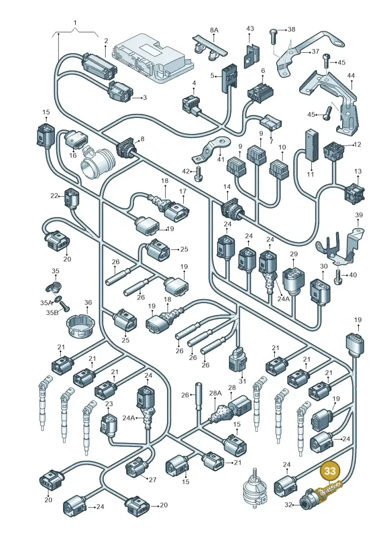 8D0972525 — Audi A6 2.7 TDI (2008-2011) diagram 448971400, position 33