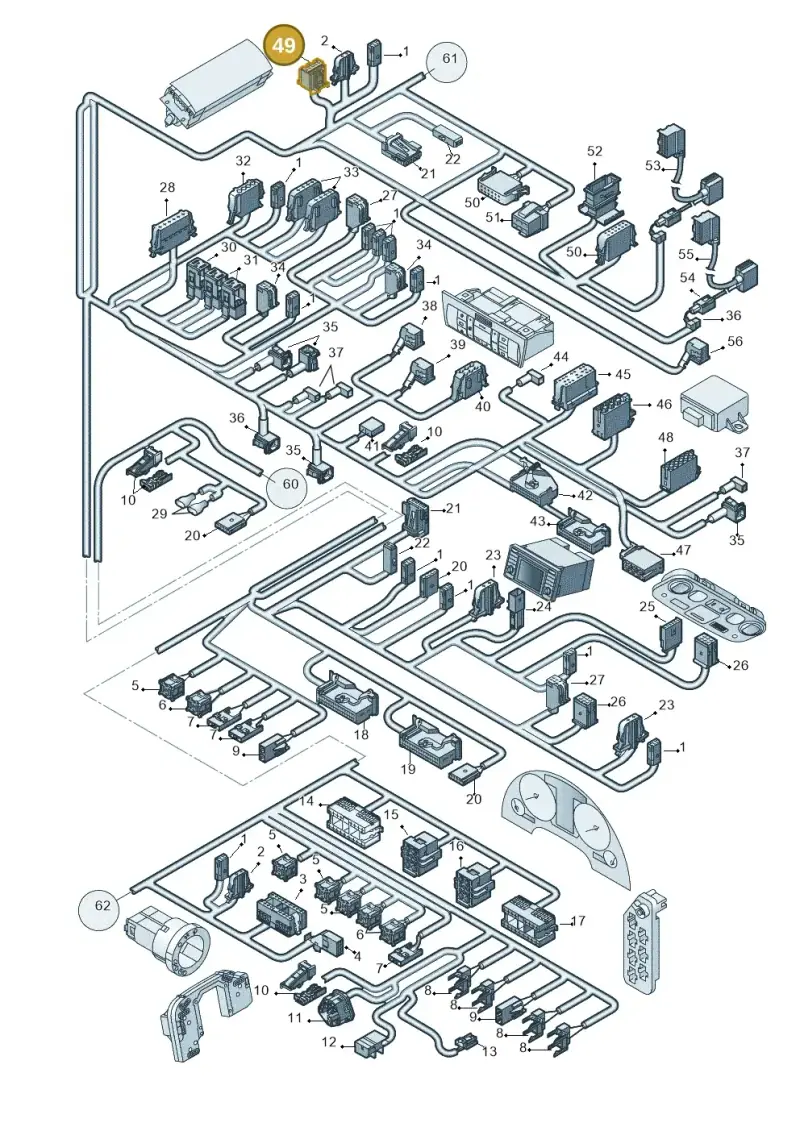 8D0972586 — Audi A4/S4 Cabrio./qu. (2002-2006) diagram 273972820, position 49