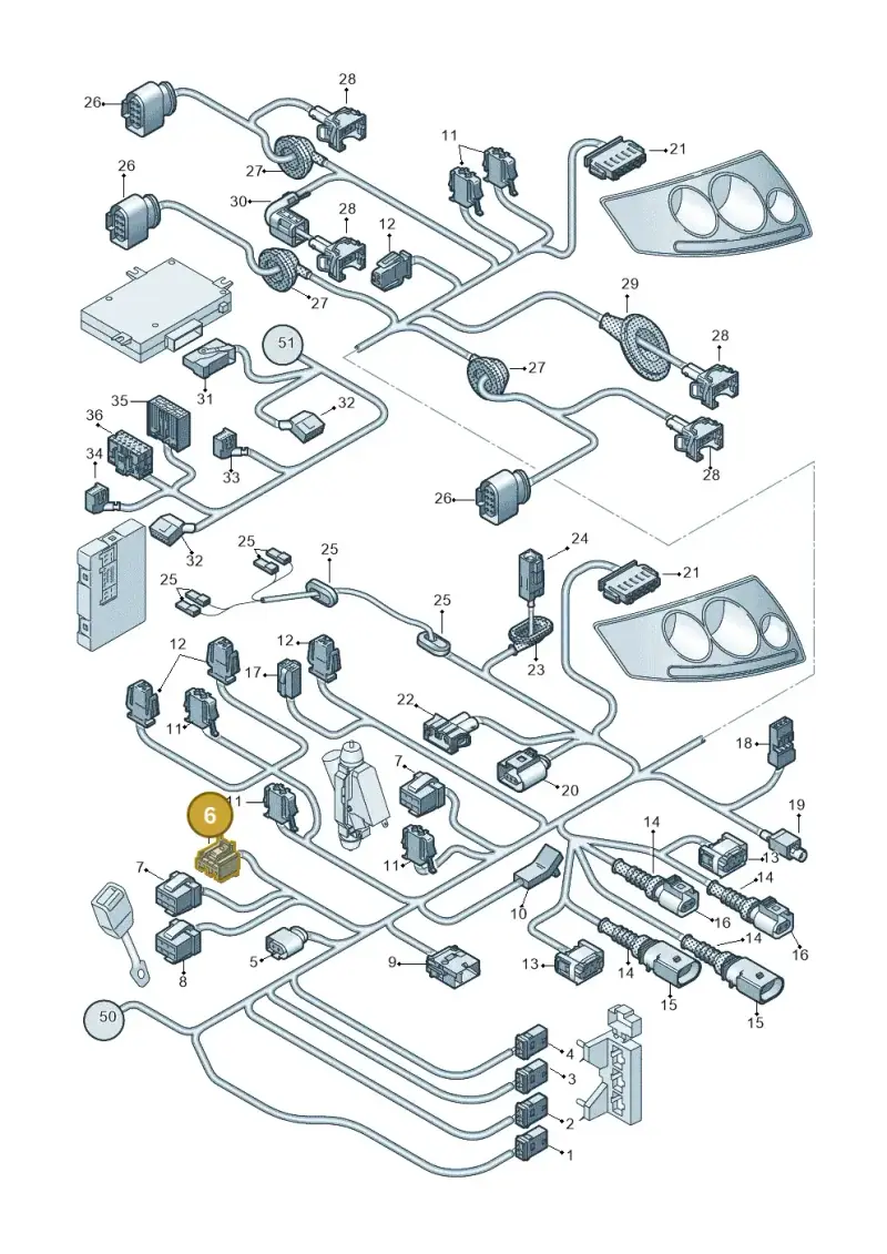 8D0972586 — Audi TT Coupe/Roadster (2002-2006) diagram 278971830, position 6