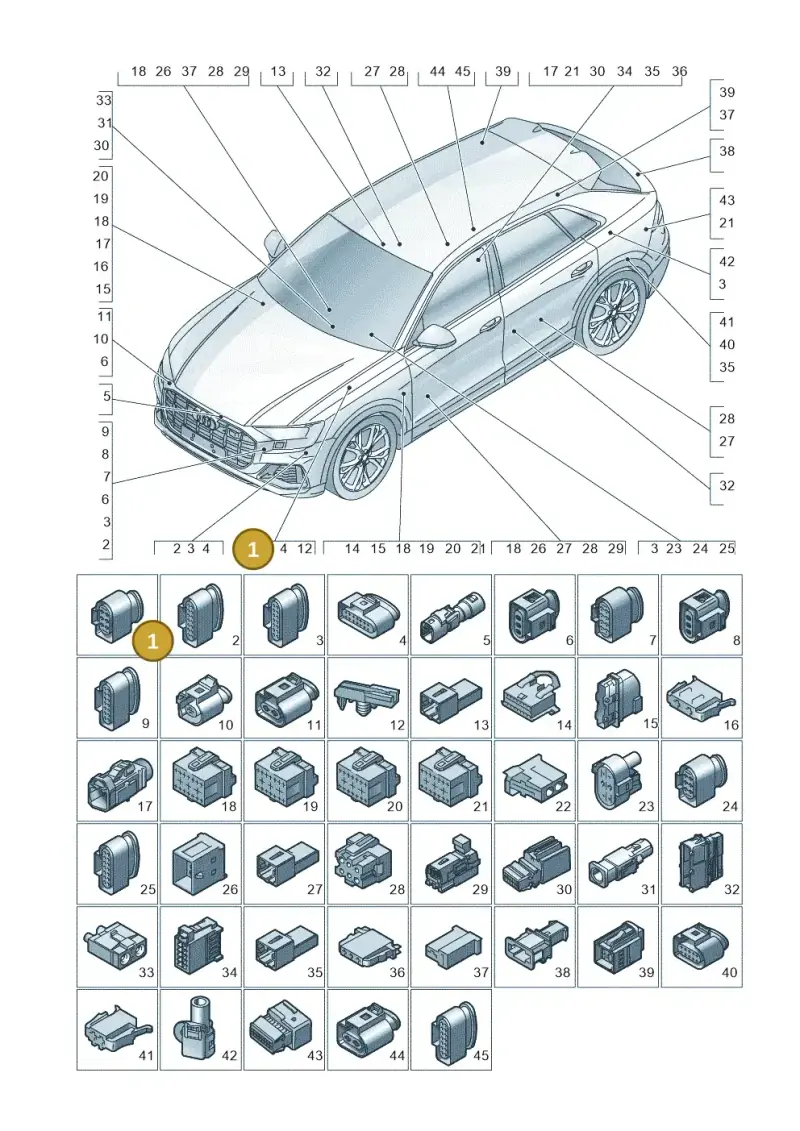8D0973734 — Audi RS Q8 Quattro (2019-) diagram 429971820, position 1