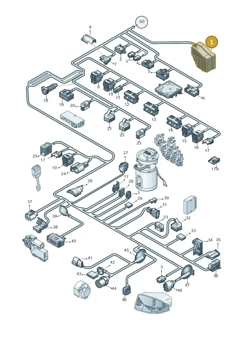 8D2941824 — Audi A4/S4 Cabrio./qu. (2002-2006) diagram 273972810, position 1