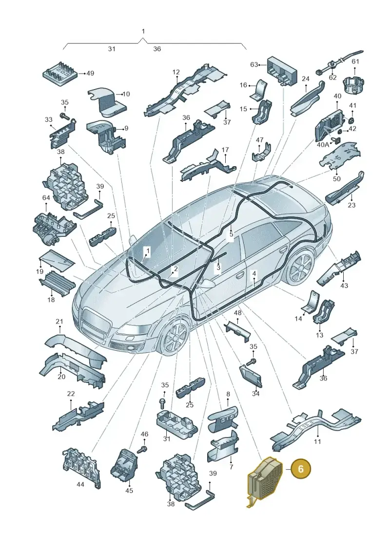 8D2941824 — Audi A6/S6/Avant/qu.   05> (2004-) diagram 448971800, position 6