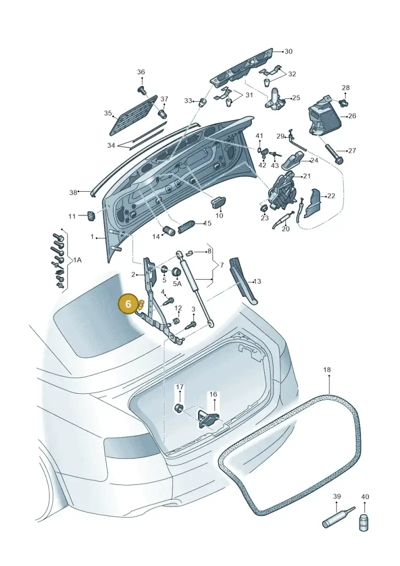 8D5827499 — Audi RS5 Cabrio (2012-2015) diagram 670827000, position 6