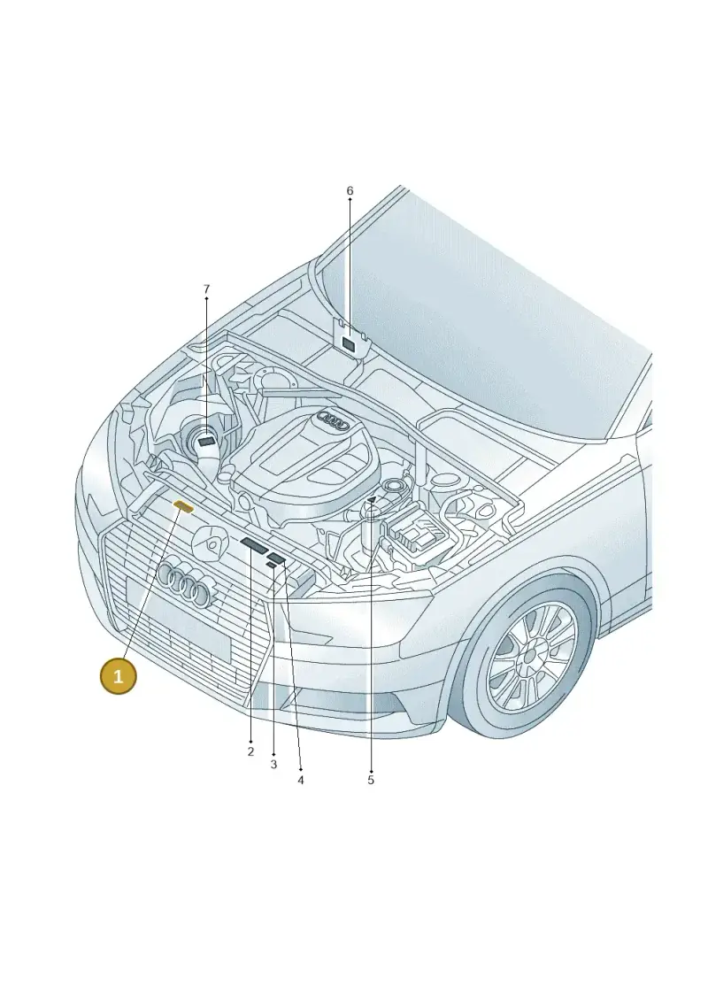 8E0010560H — Audi A5 Sportback (2016-2020) diagram 849010150, position 1