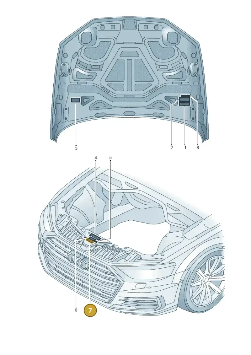 8E0010560P — Audi A8L (2017-2022) diagram 838010100, position 7