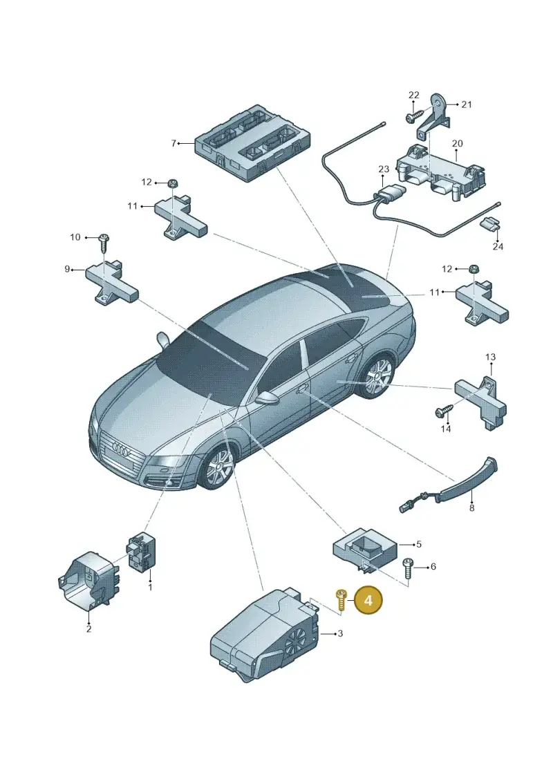 8E0035413 — Audi A7 Sportback (2014-2018) diagram 711909000, position 4