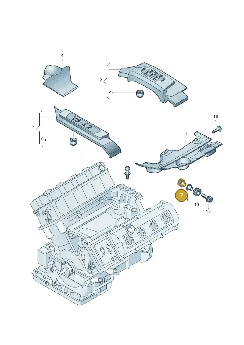 8E0103541 — Audi A4/S4 Cabrio./qu. (2002-2006) diagram 247103800, position 7