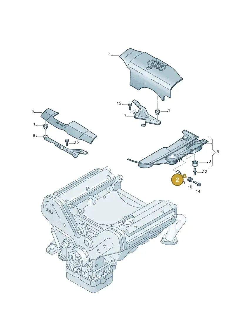 8E0103541 — Audi RS4 Cabrio qu.    08> (2007-) diagram 473103700, position 2