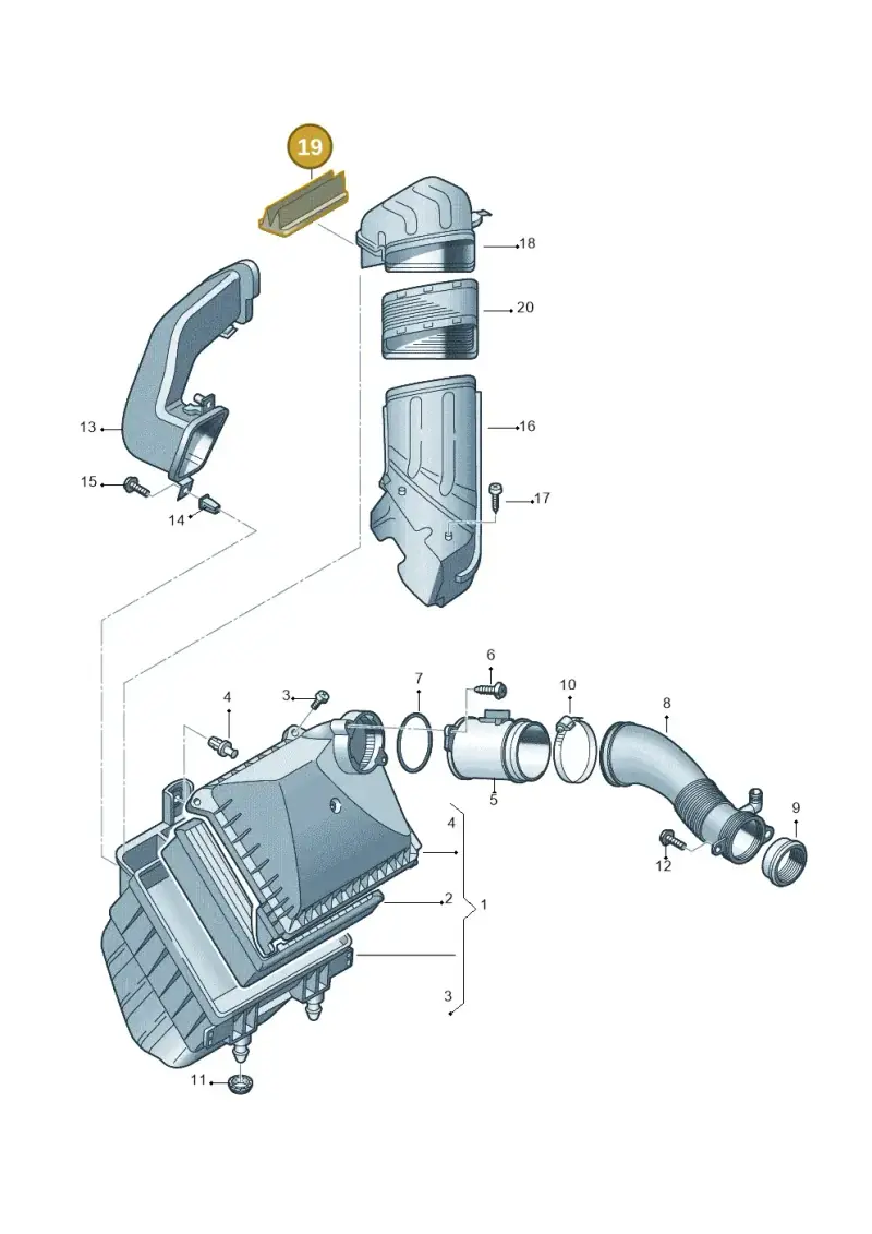 8E0129054 — Audi A4/S4 Cabrio./qu. 07> (2006-) diagram 454129350, position 19