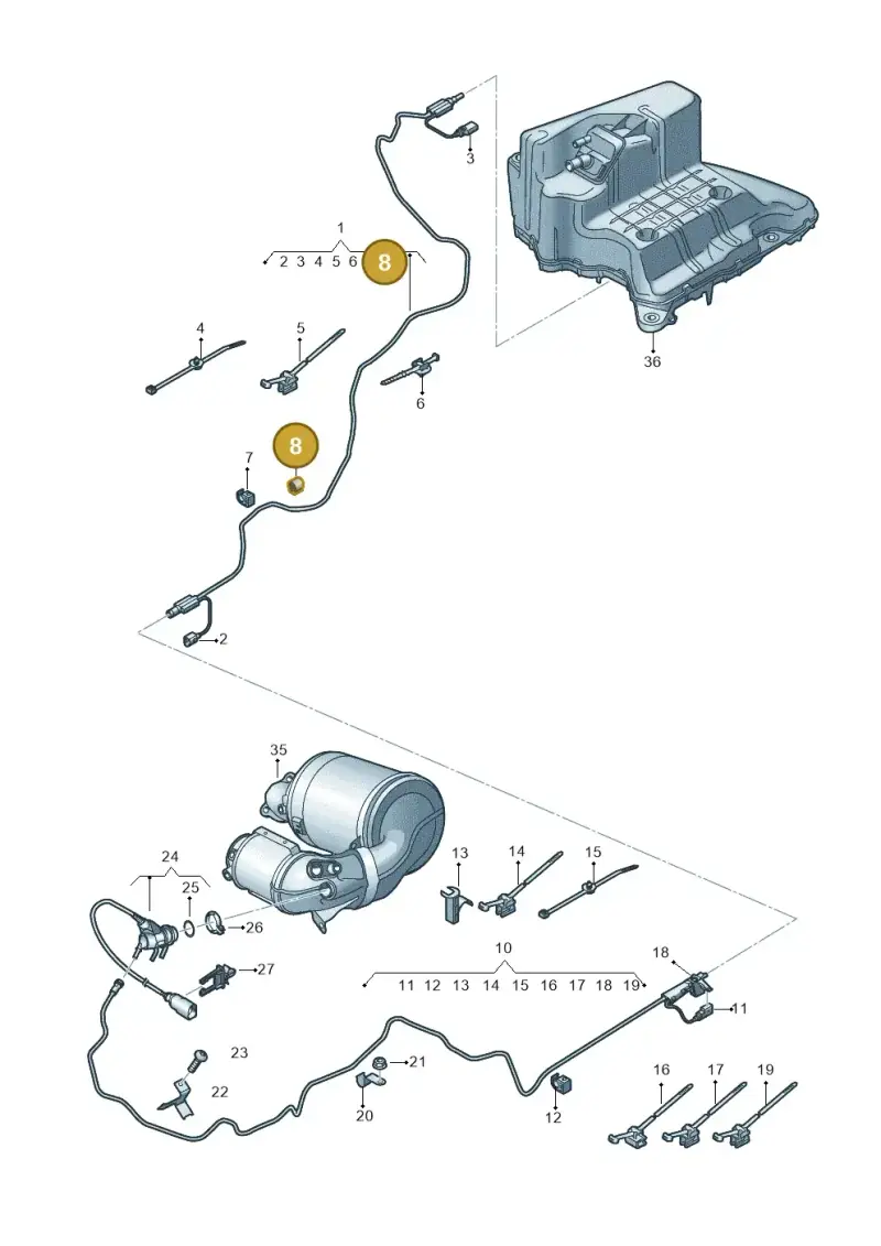 8E0130722D — Audi A6 2.0 (2018-) diagram 430201072, position 8