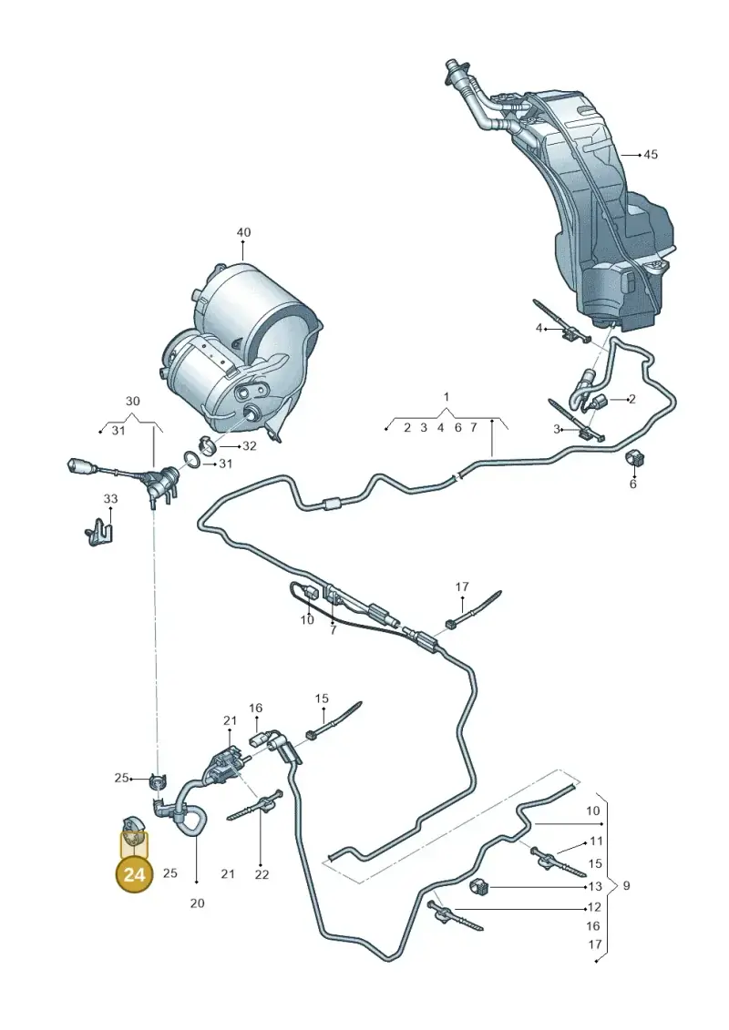 8E0130722D — Audi Q8 Quattro 3,0 (2018-) diagram 859201500, position 24