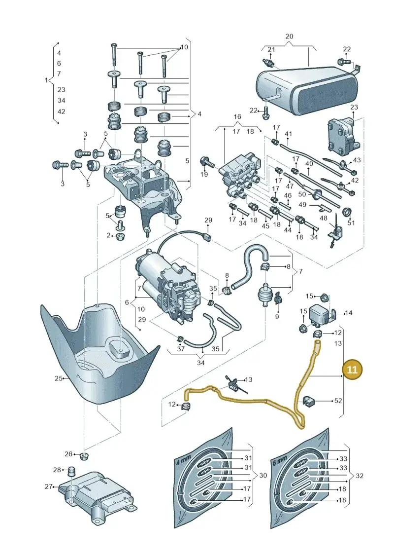 8E0130722D — Audi RS Q8 Quattro (2019-) diagram 859616350, position 11
