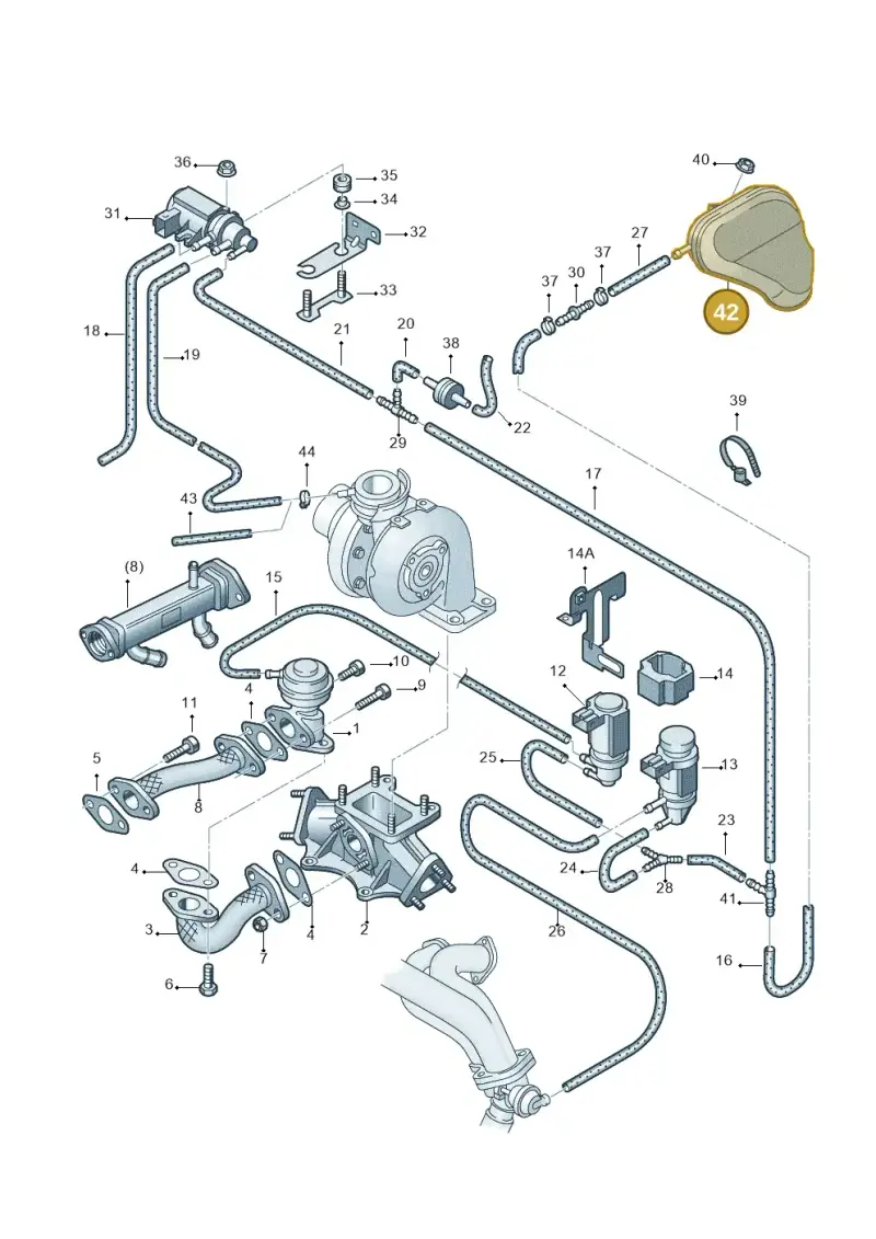 8E0131541C — Audi A4/S4/Av./qu.     05> (2005-) diagram 249131400, position 42