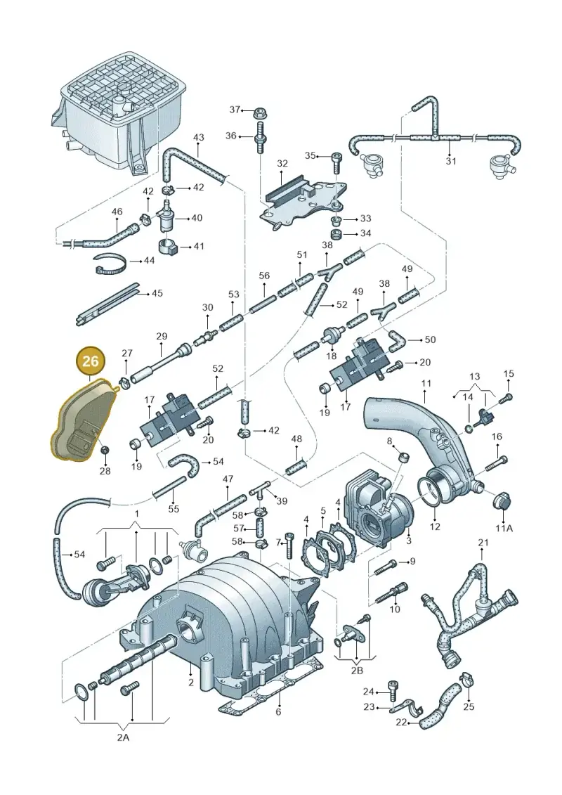 8E0131541C — Audi A4/S4 Cabrio./qu. (2002-2006) diagram 249133750, position 26