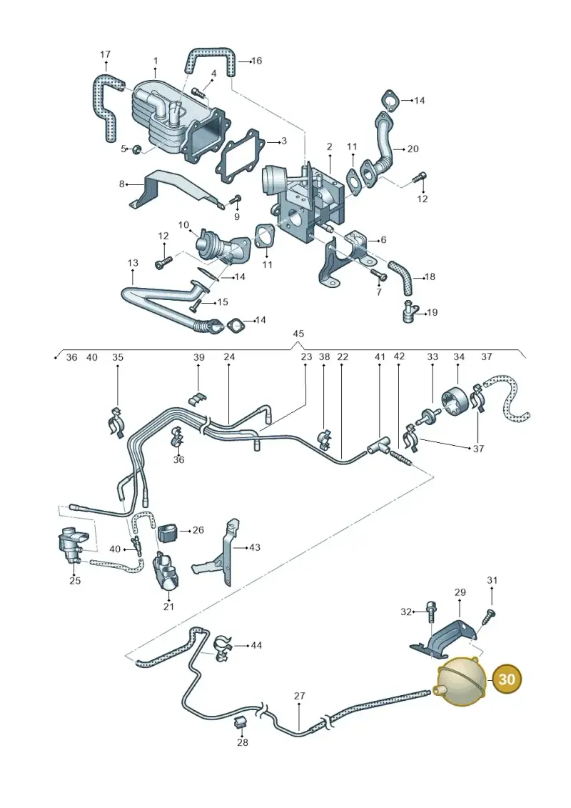 8E0131541C — Audi A4/S4 Cabrio./qu. 07> (2006-) diagram 291131050, position 30