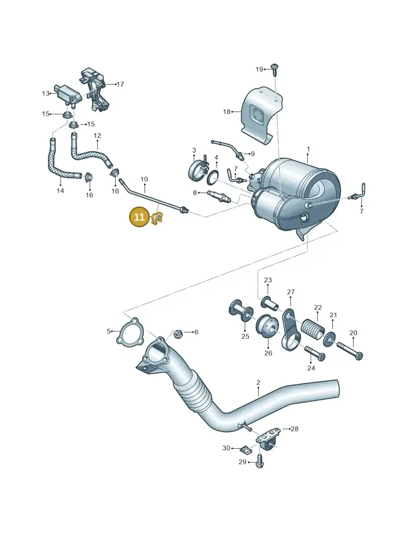 8E0131545 — Audi A6 2.0 (2018-) diagram 435253710, position 11