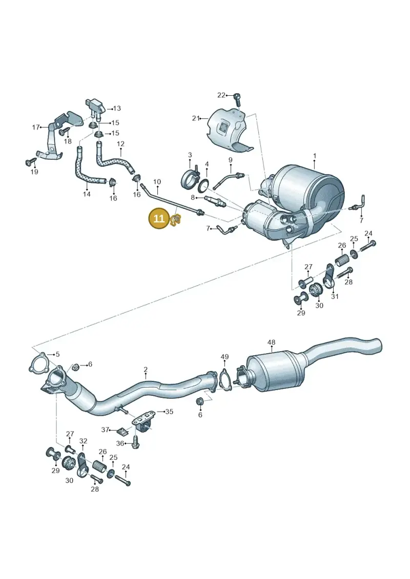 8E0131545 — Audi A8L (2017-2022) diagram 838253710, position 11