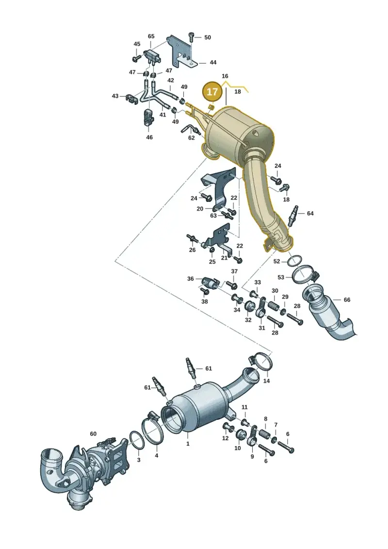 8E0131545 — Audi A5 Limo 2.0 (2024-) diagram 8wk253340, position 17