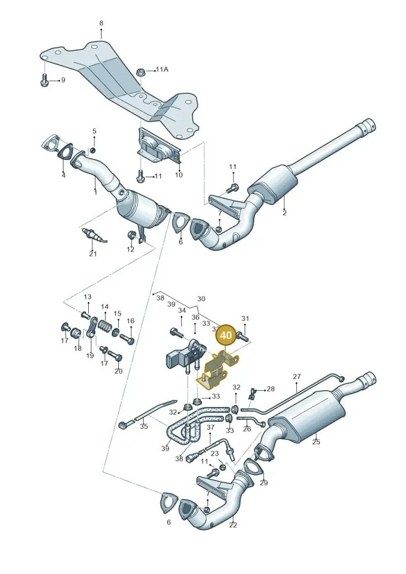 8E0131561K — Audi A6 2.7 TDI (2008-2011) diagram 448253550, position 40